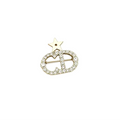 Oval Link Star Brooch – Crystal Pavé