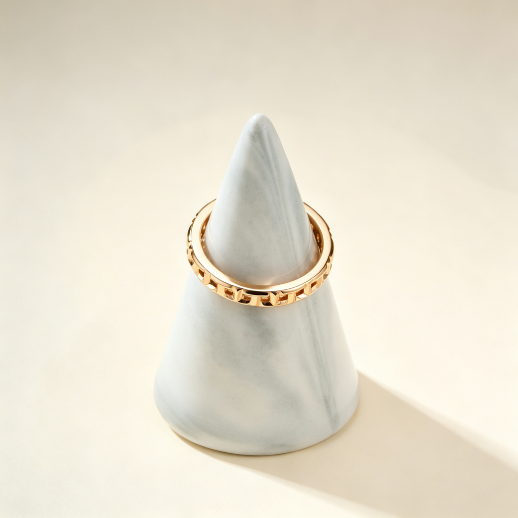 T Letter Full Pavé Gemstones Ring, Statement Fashion Ring for Daily Wear & Gifting