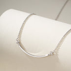Reversible Smile Pendant Necklace with Full Gemstones – Two-Way Wear