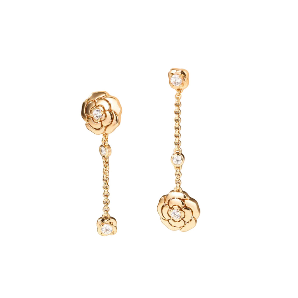 Asymmetric Camellia Earrings, Versatile Earrings for Work, Date & Daily Wear