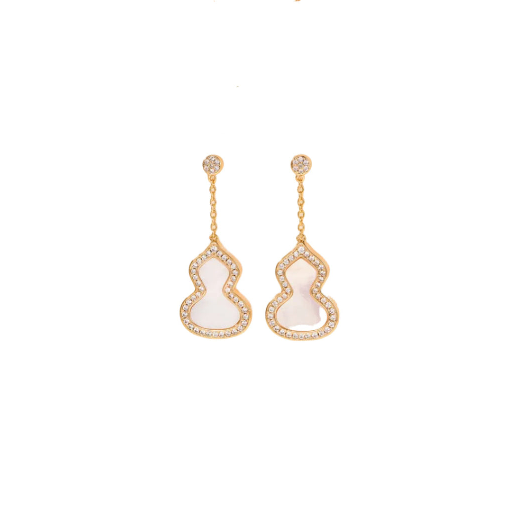 emstone Gourd Stud Earrings, Classic Lucky Gourd Earrings for Women