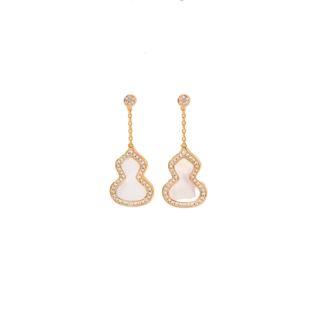 emstone Gourd Stud Earrings, Classic Lucky Gourd Earrings for Women