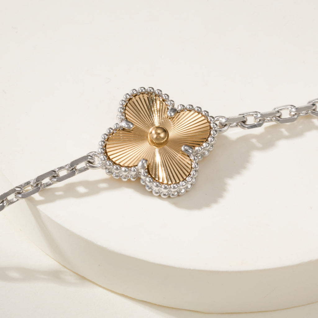 Five-Motif Four-Leaf Clover Bracelet – CNC Precision-Cut Lucky Charm