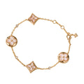 Four-Leaf Clover Bracelet with Pink Mother-of-Pearl – Lucky Charm
