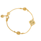Small Size Amazonite Three-Motif Flower Bracelet Elegant Design