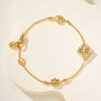 Small Size Amazonite Three-Motif Flower Bracelet Elegant Design