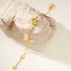 Small Size Amazonite Three-Motif Flower Bracelet Elegant Design