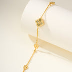 Small Size Amazonite Three-Motif Flower Bracelet Elegant Design