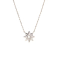 Eight-Pointed Star Necklace with Gemstones – 3D Star Pendant, Understated Style