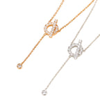 Y-Shape Necklace with Gemstones – Elegant Drop Pendant