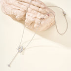 Y-Shape Necklace with Gemstones – Elegant Drop Pendant