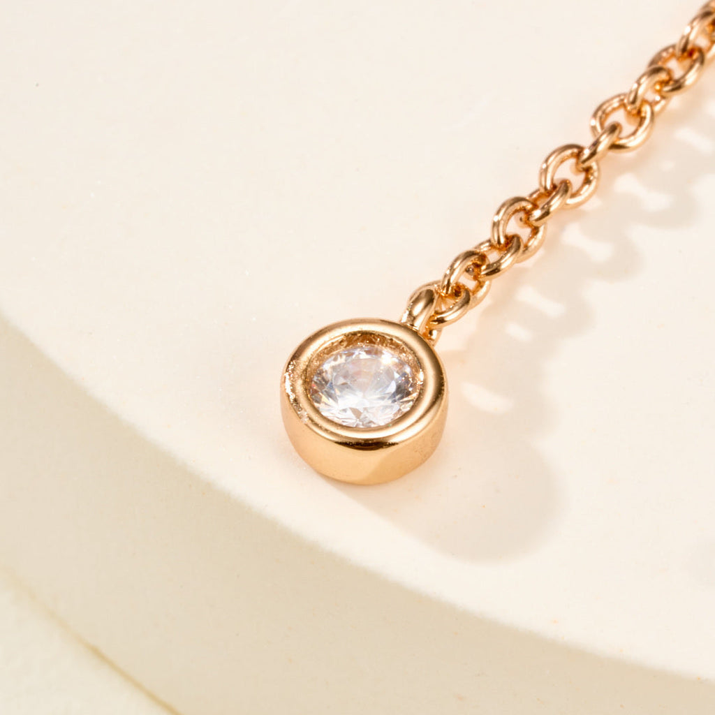 Y-Shape Necklace with Gemstones – Elegant Drop Pendant