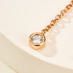 Y-Shape Necklace with Gemstones – Elegant Drop Pendant