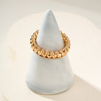 Rotatable Rivet Gemstones Ring, 3D Sculpted CNC Carved Ring for Daily Wear & Gifting