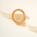Rotatable Rivet Gemstones Ring, 3D Sculpted CNC Carved Ring for Daily Wear & Gifting