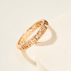 T Letter Series True Ring, Slim 3.5mm No Gemstones Statement Ring for Daily Wear & Gifting