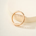 T Letter Series True Ring, Slim 3.5mm No Gemstones Statement Ring for Daily Wear & Gifting