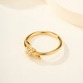 Knot Ring with Inlaid Gemstones, Stylish Statement Ring for Daily Wear & Gifting