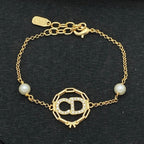 Openwork Octagon Frame Bracelet – Crystal Pavé Monogram and Lustrous Beads