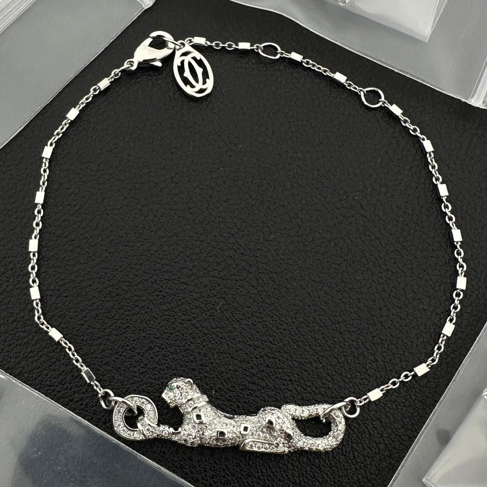 Crystal Pavé Panther Bracelet