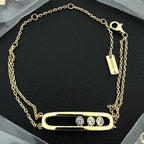 Double Strand Moving Crystal Bracelet – Three-Slide Design