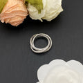 Interlocking Pavé Bands Ring – Twisted Trio