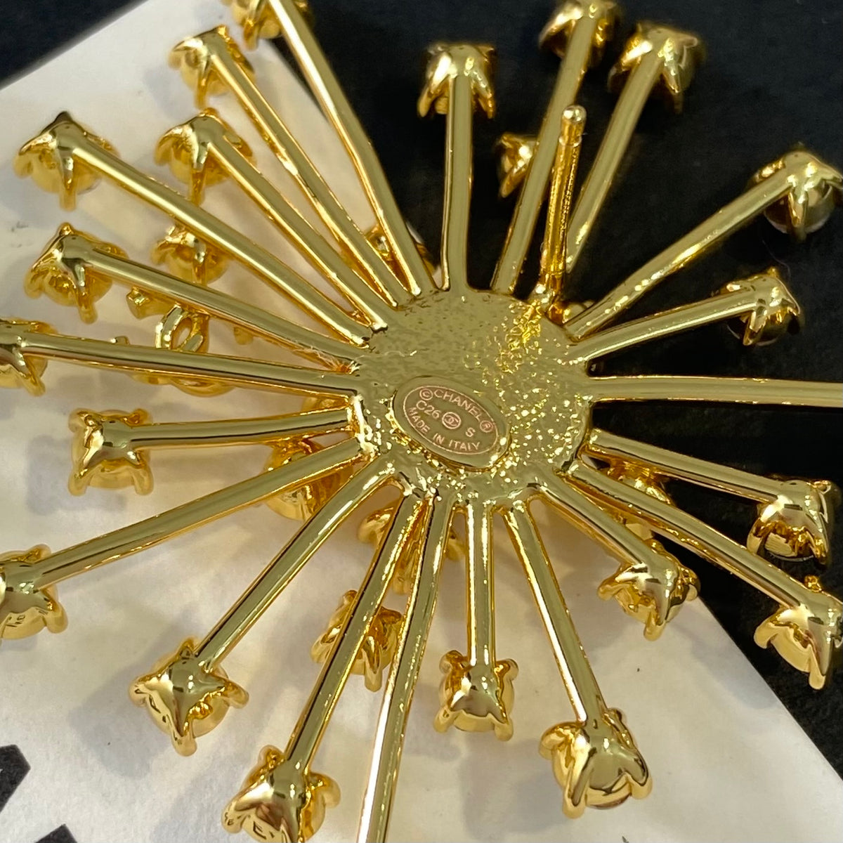 Gold Fireworks Stud Earrings Sparkling Gemstones Statement Ear Jewelry
