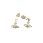 Safety Pin Stud Earrings Sparkling Gemstones Fashion Women Ear Jewelry