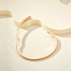 Mini Ice Slim No Gemstones Bangle, Minimalist Thin Band with Square Shape for Daily Wear & Gifting