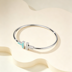 Dual T Bracelet with Mother of Pearl & Gemstones, Elegant Bracelet for Daily Wear & Gifting