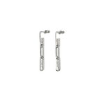 Long Chain Drop Earrings–Stud with Hanging Chain