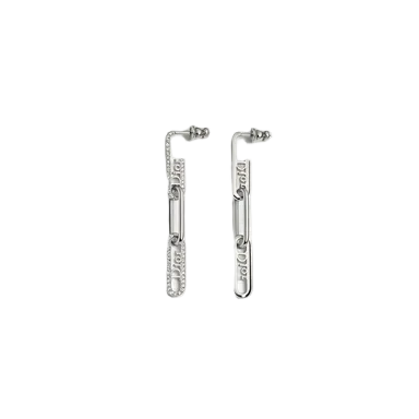 Long Chain Drop Earrings–Stud with Hanging Chain