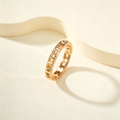 T Letter Full Pavé Gemstones Ring, Statement Fashion Ring for Daily Wear & Gifting