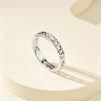 T Letter Full Pavé Gemstones Ring, Statement Fashion Ring for Daily Wear & Gifting