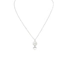 Crystal Pavé Disc Pendant Necklace – Heart Charm