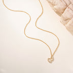 Lucky Gourd Charm Necklace – Single Gemstone Pendant, Elegant Hollow Design