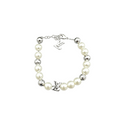 Lustrous Bead Station Bracelet – Interlocking Monogram