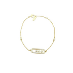 Pavé Moving Crystal Capsule Bracelet – Three-Slide Design