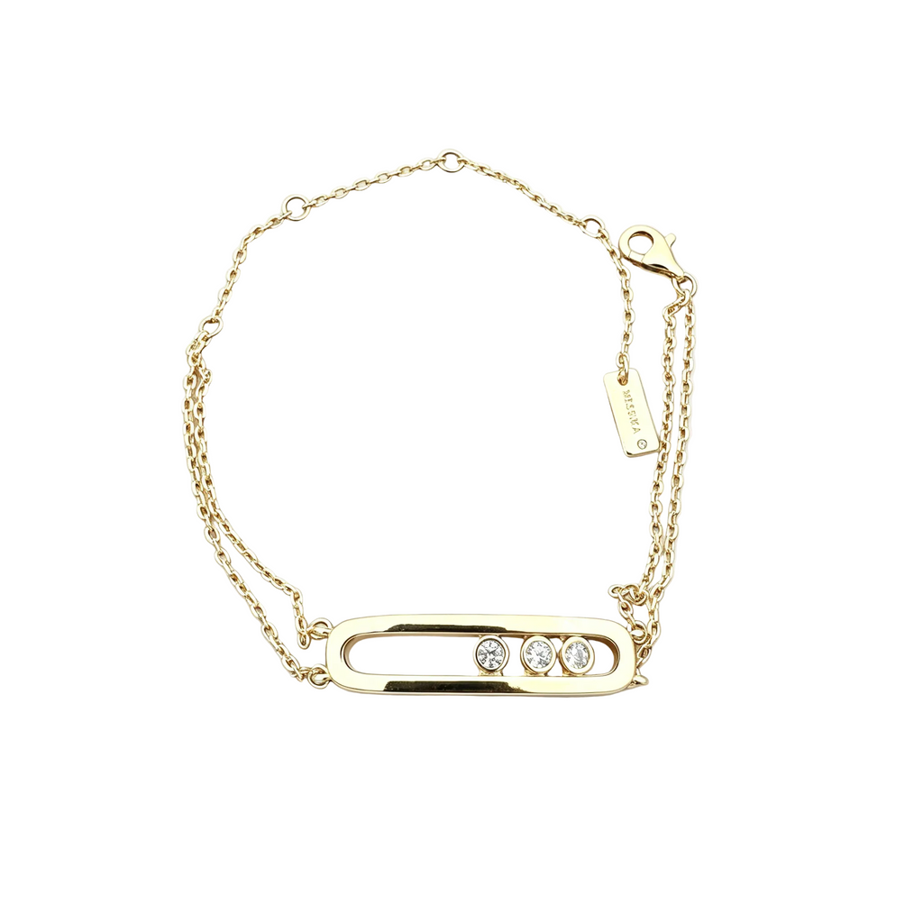 Double Strand Moving Crystal Bracelet – Three-Slide Design