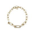Chunky Paperclip Link Bracelet – Moving Crystals with Pavé Link,