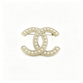 Interlocking C Lustrous Bead Brooch