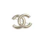 Double-Layer Crystal Pavé Interlocking C Brooch