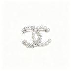 Lustrous Bead Number 5 Brooch – Crystal Starbursts and Flower