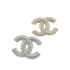 Full Pavé Interlocking C Brooch – Crystal Encrusted
