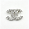 Full Pavé Interlocking C Brooch – Crystal Encrusted