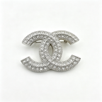 Full Pavé Interlocking C Brooch – Crystal Encrusted
