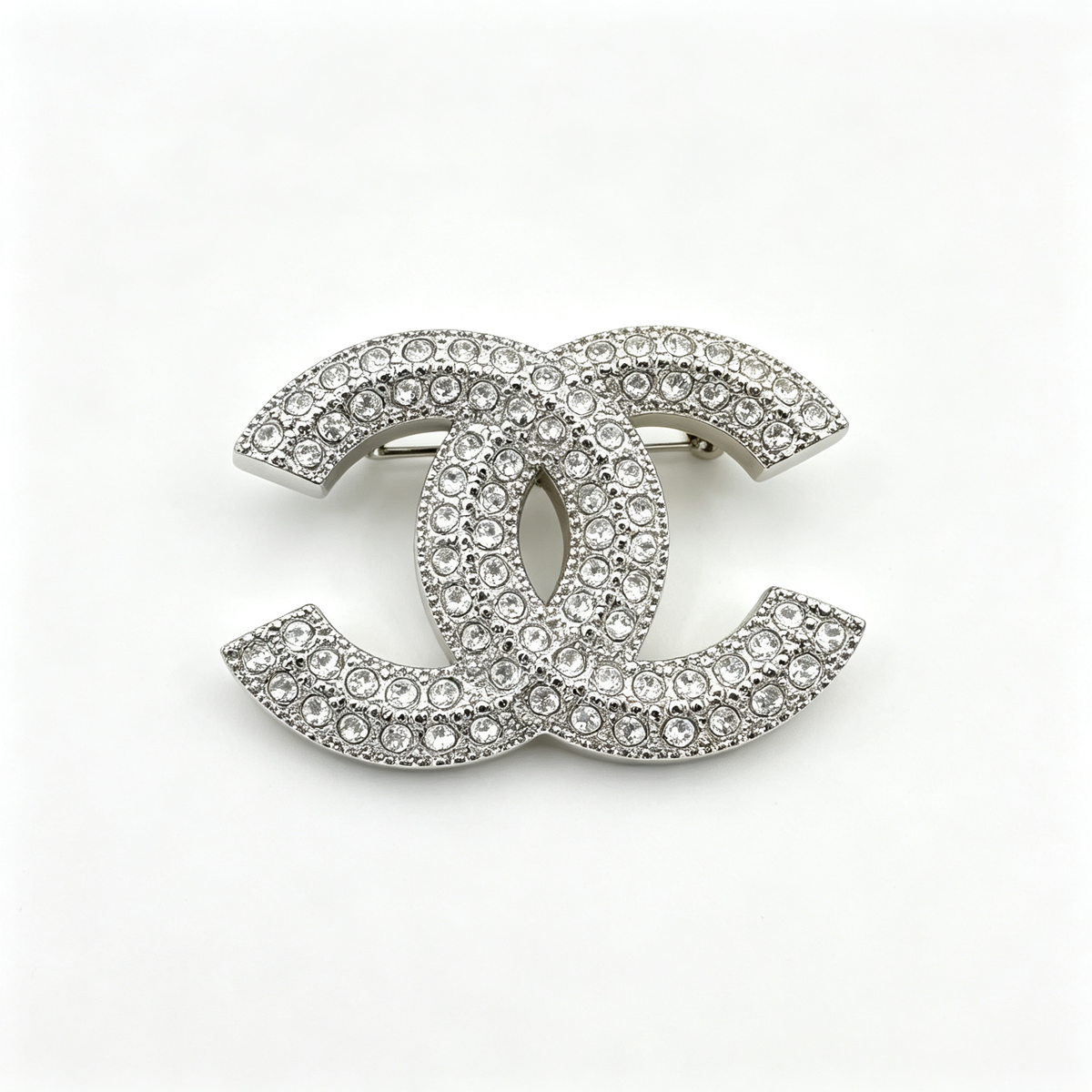 Full Pavé Interlocking C Brooch – Crystal Encrusted
