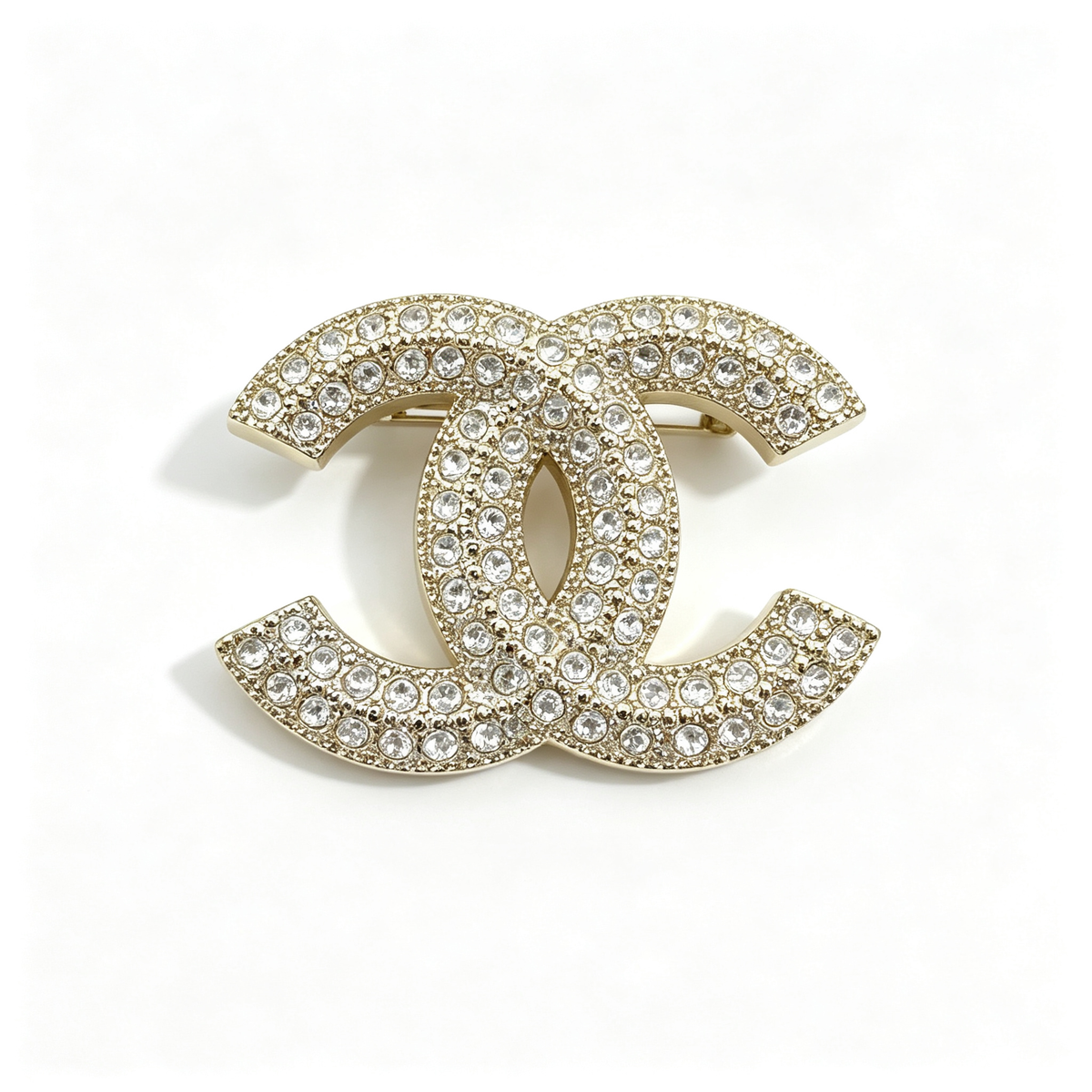 Full Pavé Interlocking C Brooch – Crystal Encrusted