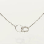 Classic LOVE‑inspired Elegant Timeless Double‑Ring Pendant Necklace For Women