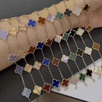 Classic Small‑Size Four‑Leaf Clover Five‑Motif Bracelet For Women